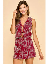 Load image into Gallery viewer, Crimson Embroidered Vest &amp; Skort Set
