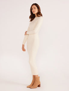 MinkPink Cream Hazel Midi Dress