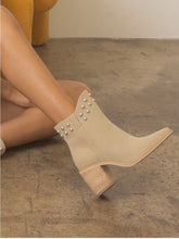 Load image into Gallery viewer, Taupe Studded Alofi Booties

