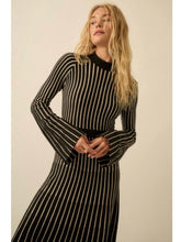 Load image into Gallery viewer, Black Stripe Maxi Sweater Dress

