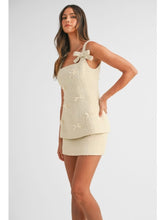 Load image into Gallery viewer, Ivory Tweed Tunic Top &amp; Mini Skirt Set
