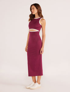 MinkPink Plum Stacy Midi Dress