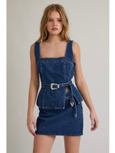 Load image into Gallery viewer, Indigo Square Neck Denim Top

