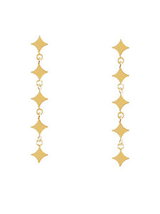 Gold Linear Geo Sparkle Earrings