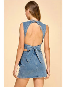 Denim Open Back Set
