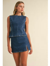 Load image into Gallery viewer, Denim Open Back Top &amp; Skirt Set

