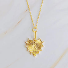 Load image into Gallery viewer, Gold Initial Heart Necklace
