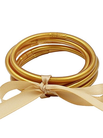 Gold Tube Jelly Bangle Set