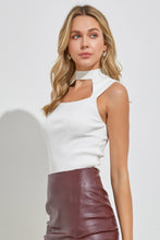 Load image into Gallery viewer, White Mock Neck Open Top
