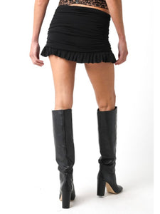 Black Gabrielle Mini Skort