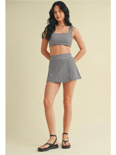 Load image into Gallery viewer, Black Gingham Side Slit Skort
