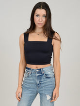 Load image into Gallery viewer, Black Clare Crop Top
