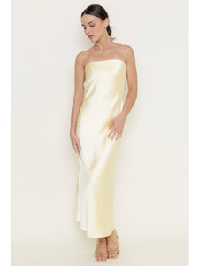 Lemon Maxi Slip Dress