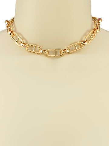 Gold Horse Bit Chain Choker