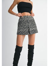 Load image into Gallery viewer, Leopard Jacquard Mini Skort
