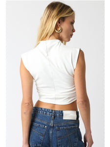 Ivory Sarah Mock Neck Top