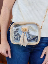 Load image into Gallery viewer, Nude Clear Tassel Gameday Crossbody
