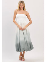 Load image into Gallery viewer, Ivory &amp; Grey Ombré Strapless Dress
