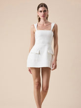 Load image into Gallery viewer, White Square Neck Mini Dress
