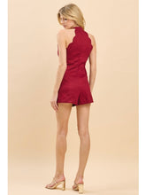 Load image into Gallery viewer, Crimson Scalloped Romper
