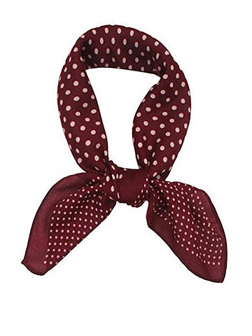 Red Polka Dot Print Scarf