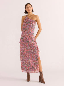 MinkPink Amelia Floral Ruffle Maxi Dress