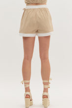 Load image into Gallery viewer, Taupe &amp; White Contrast Skort
