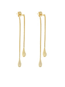Gold Snake Teardrop Earrings