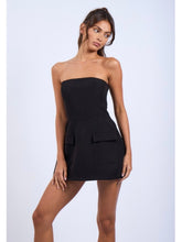 Load image into Gallery viewer, Black Strapless Mini Dress
