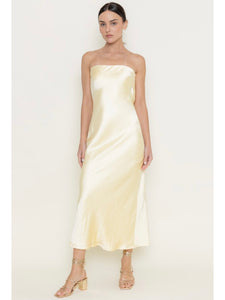 Lemon Maxi Slip Dress