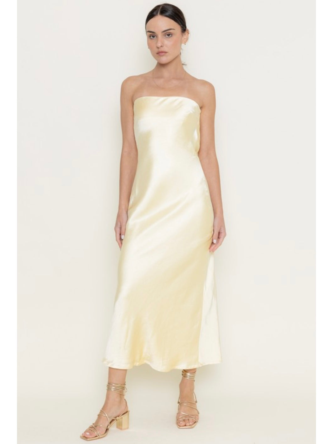 Lemon Maxi Slip Dress