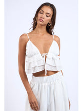 Load image into Gallery viewer, White Ruffle Crop Top
