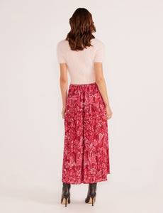 MinkPink Floral Mae Tiered Midi Skirt