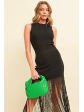 Load image into Gallery viewer, Black Fringe Dress
