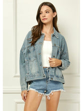 Load image into Gallery viewer, Oversized Denim Jacket
