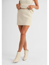 Load image into Gallery viewer, Ivory Tweed Tunic Top &amp; Mini Skirt Set

