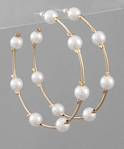 Pearl Stationed Hoops