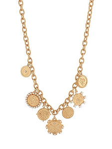 Gold Coin Charm Necklace