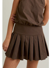 Load image into Gallery viewer, Brown &amp; Beige Stripe Dress
