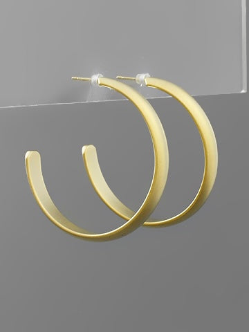 Matte Gold 35MM Convex Hoops