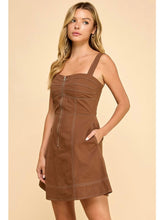 Load image into Gallery viewer, Mocha Zip Front Dress

