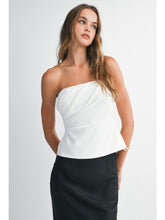 Load image into Gallery viewer, White Strapless Ruched Top
