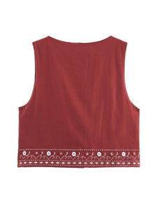 Crimson Embroidered Set