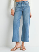 Load image into Gallery viewer, Medium Wash Slim Wide Leg Denim
