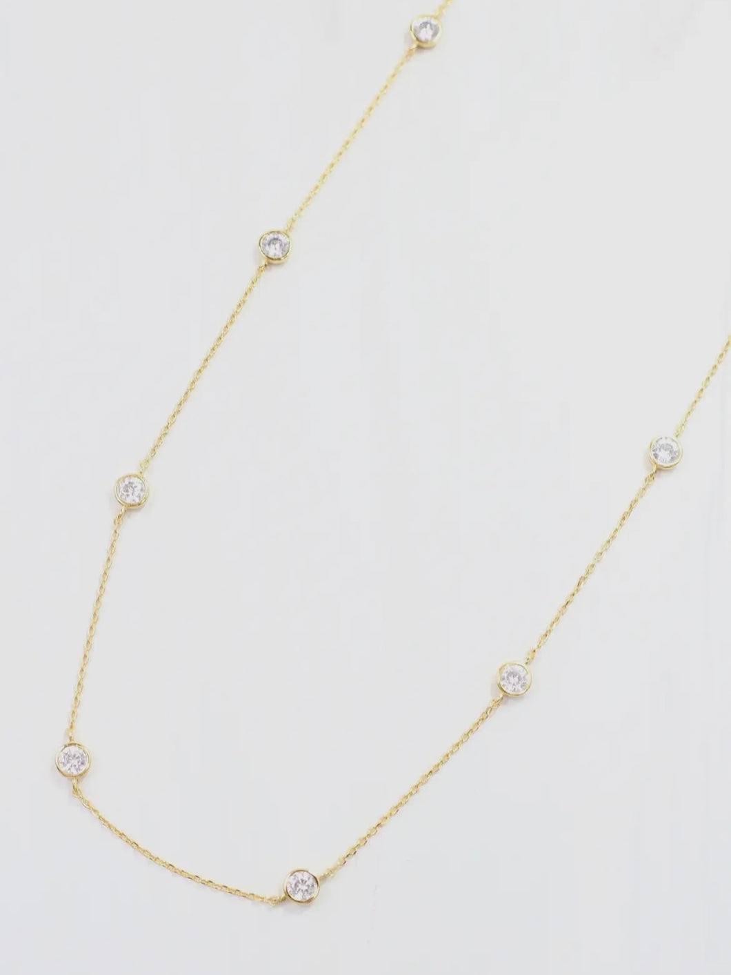 Gold Waterloo CZ Necklace
