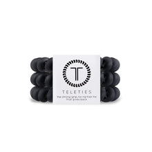 Load image into Gallery viewer, Teleties Matte Black Spiral Hair Ties (Large)
