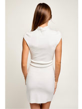 Load image into Gallery viewer, Ivory Mock Neck Sleeveless Dress
