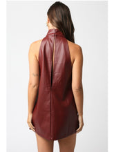 Load image into Gallery viewer, Crimson Faux Leather Kenley Dress
