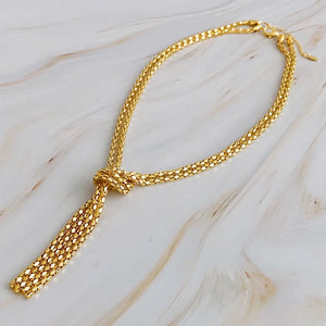 Gold Y Drop Chain Necklace