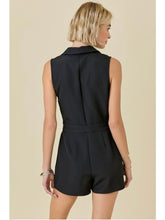 Load image into Gallery viewer, Black Blazer Romper
